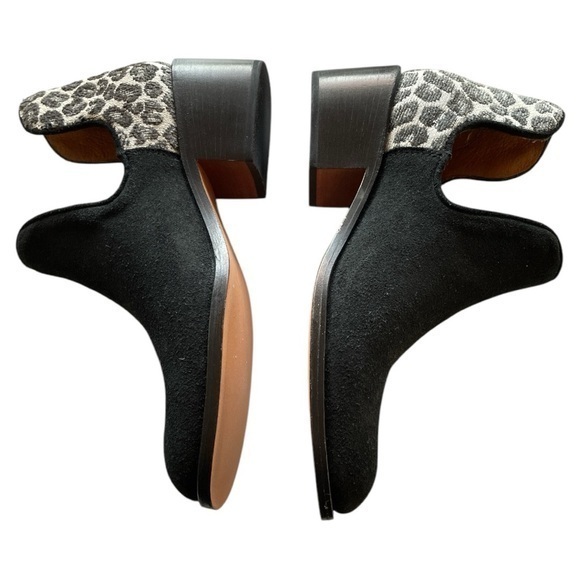 CHARLESTON SHOE CO. Shoes - Charleston Shoe Co The Camden Ankle Boot Black Leopard Suede Slip On Womens Sz 6